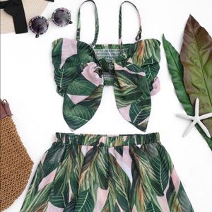 Leaf print two piece (sold)